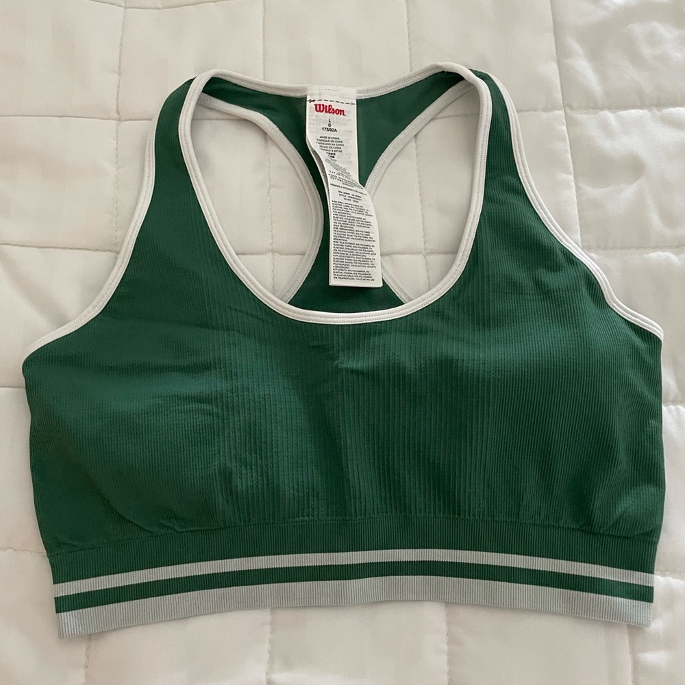 Wilson Forest Green Sports Bra